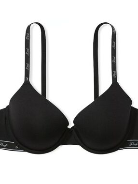 PINK Victoria's Secret T-Shirt Bra In Black, 34B